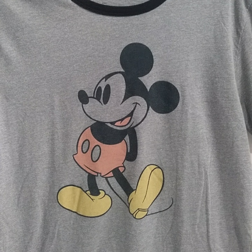 Disney Mickey Mouse Men's Gray Graphic T-Shirt *GUC* - Picture 2 of 4
